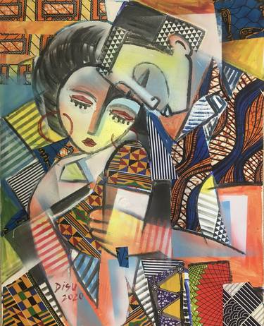 Original Cubism Abstract Paintings by Dada Adesoji Disu