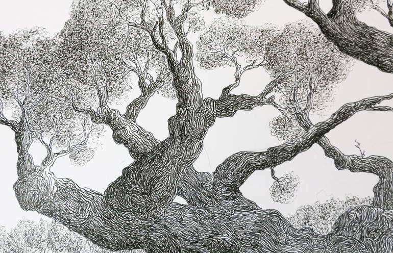 Original Expressionism Landscape Drawing by Christophe Carton