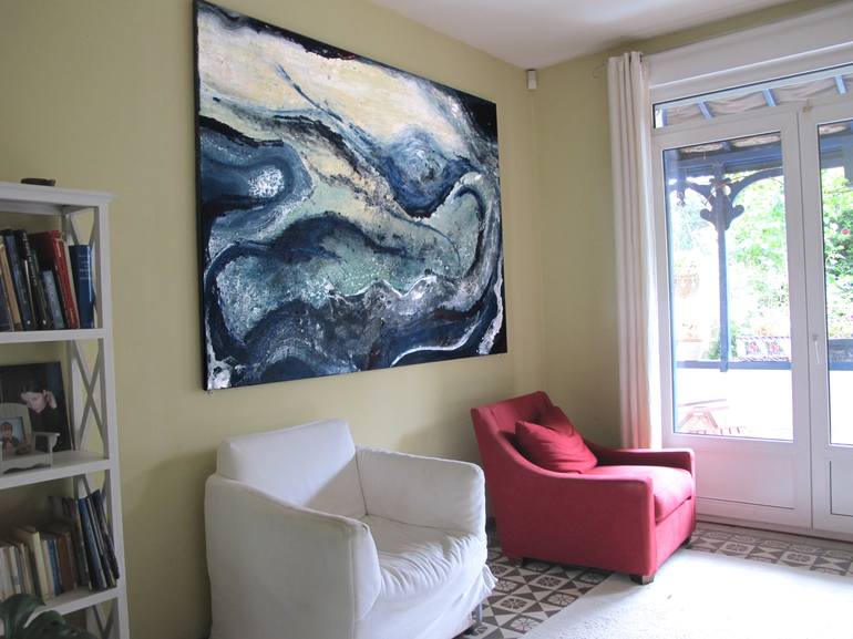 Original Abstract Expressionism Landscape Painting by christophe carton