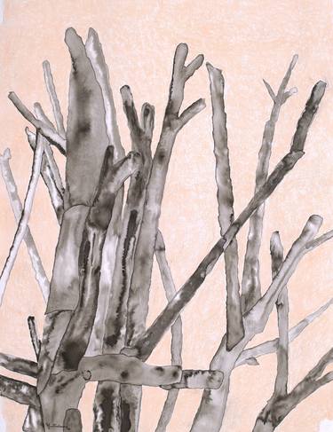 Original Abstract Expressionism Botanic Paintings by Carlos Olguin-Trelawny