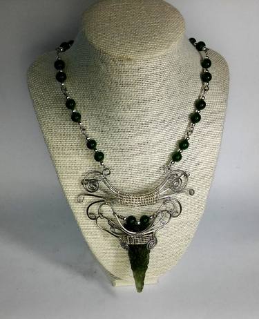 Moldavite Necklace Sculpture thumb