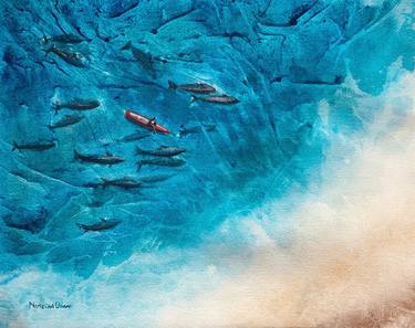 Print of Beach Paintings by Nimesha Udani