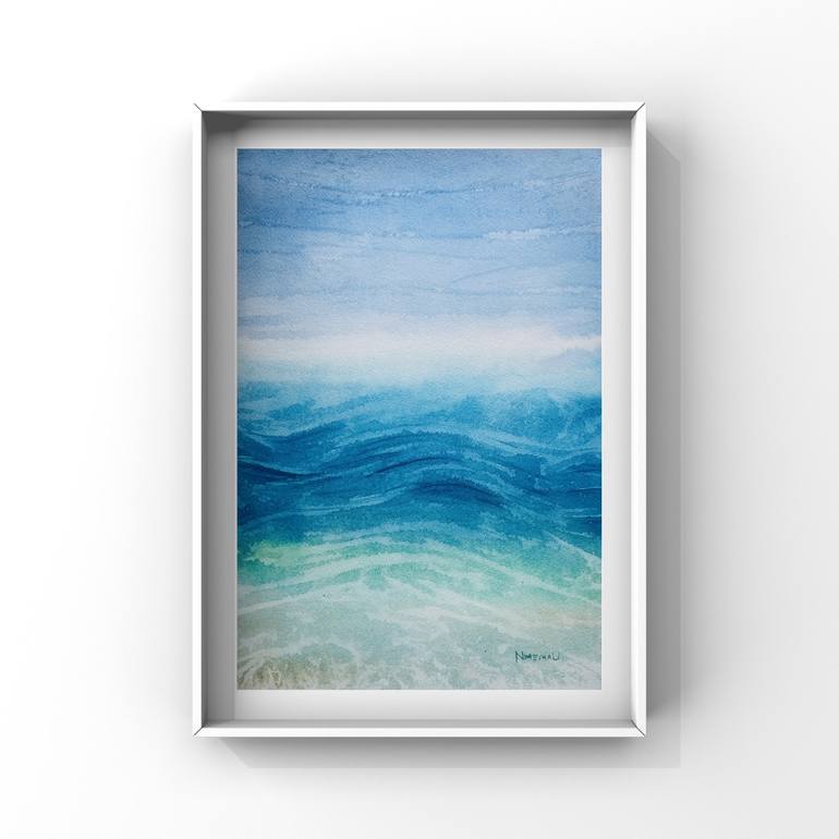 Original Impressionism Beach Painting by Nimesha Udani