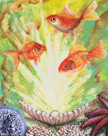 Print of Fish Paintings by Jacqueline Melendez