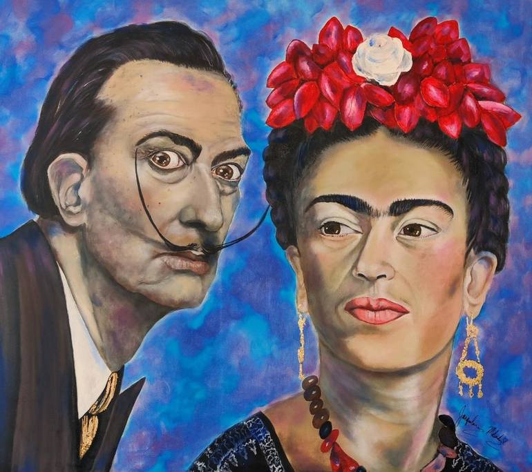 Dali and Frida Painting by Jacqueline Melendez | Saatchi Art