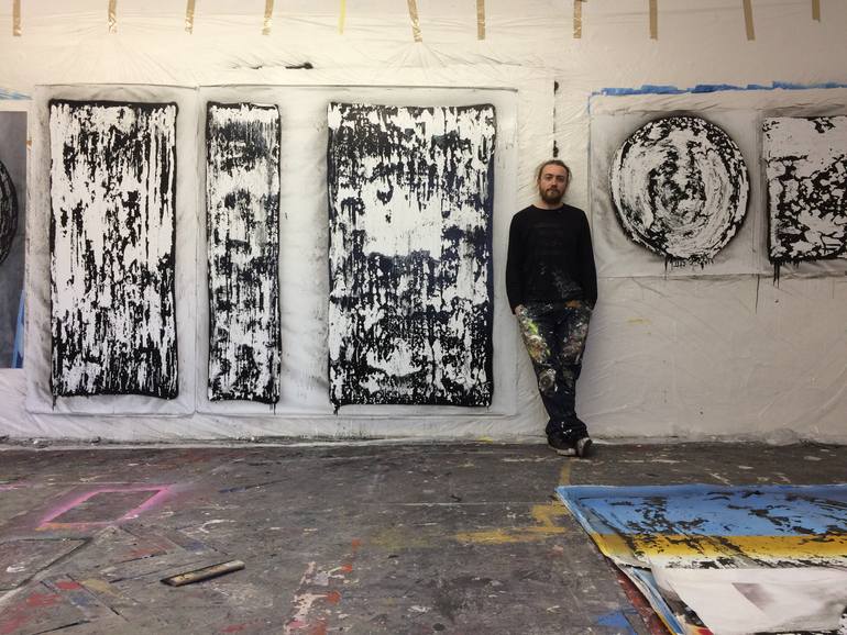 Original Abstract Expressionism Abstract Painting by Tomas Bokor