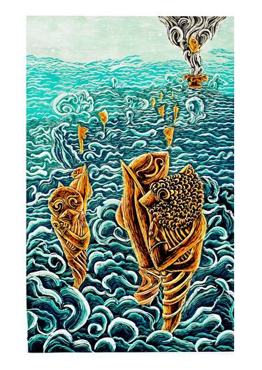 Print of Surrealism Culture Printmaking by Izzat Aziz