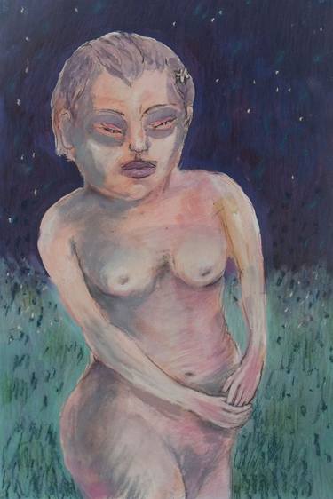 Original Figurative Nude Drawings by Peter Walker