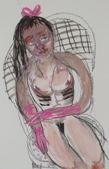 Original Expressionism Nude Drawings by Peter Walker