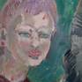 face of figure at left,