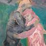 Figures embracing.