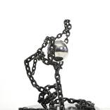 Man Ball & Chain Sculpture