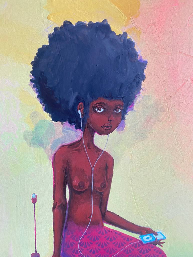 Original Illustration Women Painting by Alex Saman