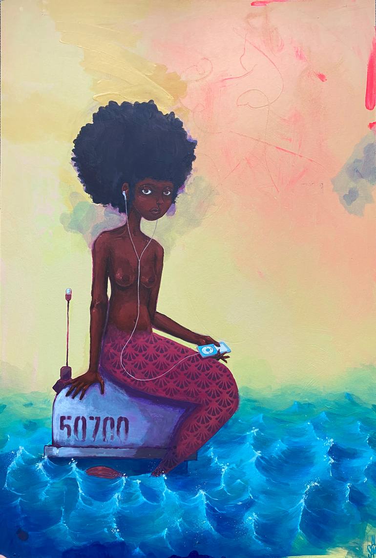 Original Illustration Women Painting by Alex Saman