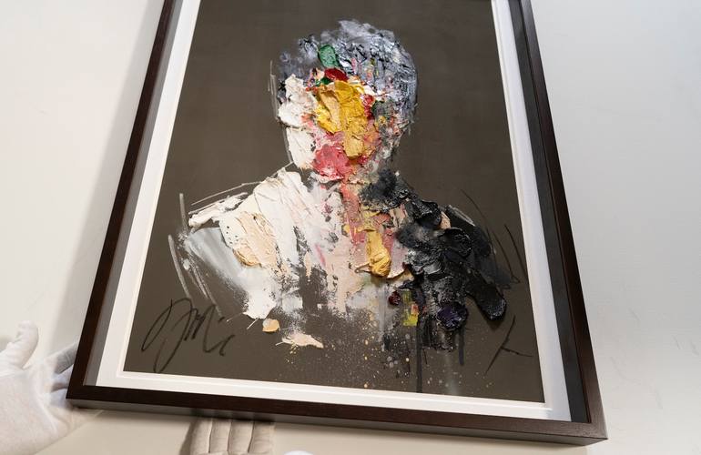 Original Abstract People Painting by Tomoya Nakano
