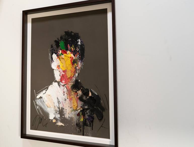 Original Abstract People Painting by Tomoya Nakano