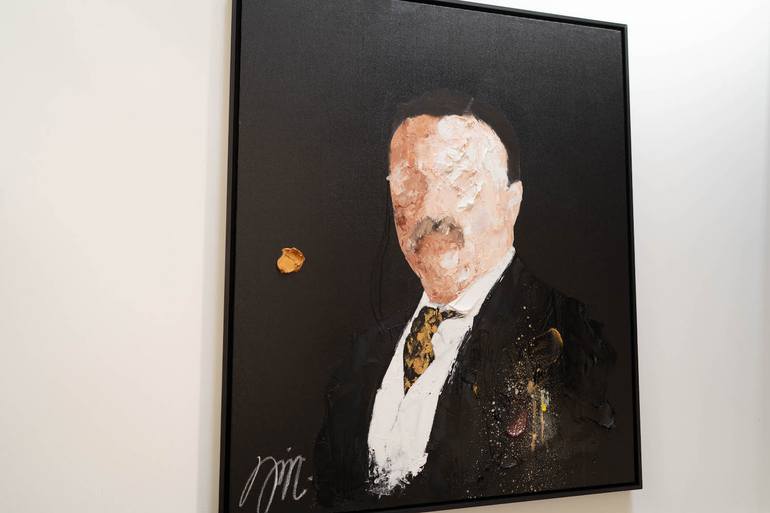 Original Abstract People Painting by Tomoya Nakano