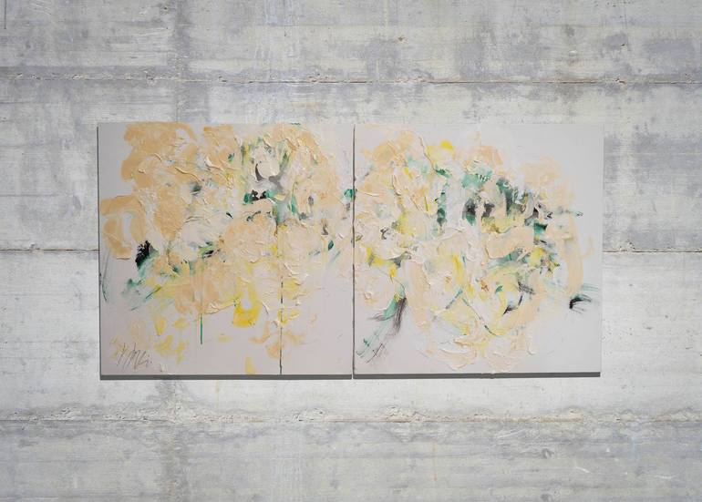 Original Abstract Floral Painting by Tomoya Nakano