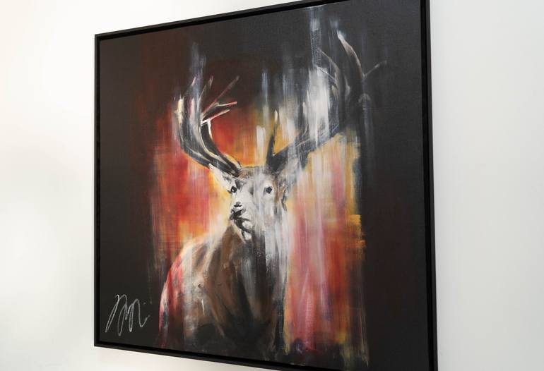 Original Abstract Animal Painting by Tomoya Nakano