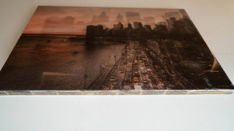 Original Abstract Cities Mixed Media by Tomoya Nakano