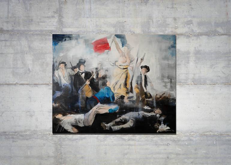 Original Abstract People Painting by Tomoya Nakano