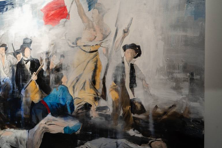 Original Abstract People Painting by Tomoya Nakano