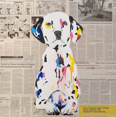 Print of Dogs Paintings by Tomoya Nakano