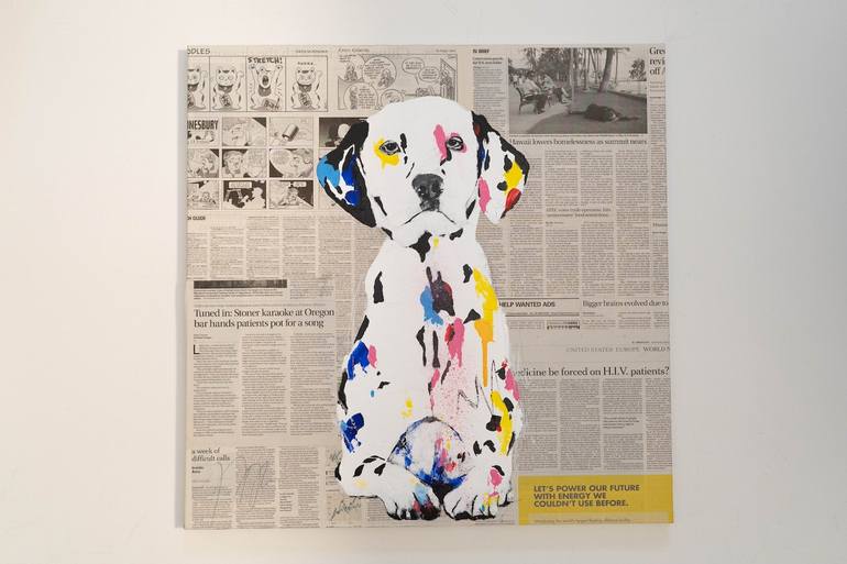 Original Contemporary Dogs Painting by Tomoya Nakano