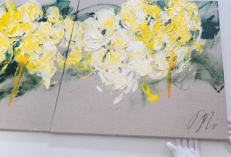 Original Abstract Floral Painting by Tomoya Nakano