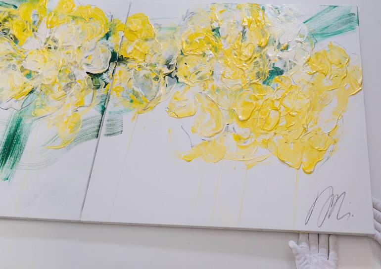 Original Abstract Floral Painting by Tomoya Nakano