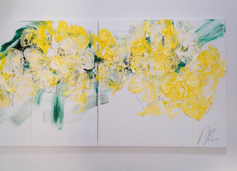 Original Abstract Floral Painting by Tomoya Nakano