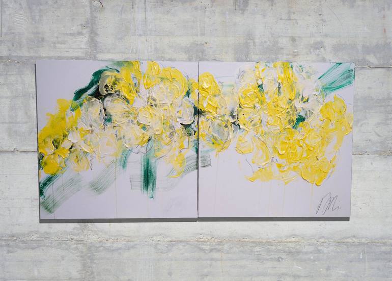 Original Abstract Floral Painting by Tomoya Nakano