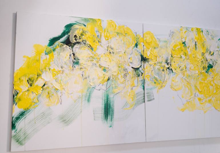 Original Abstract Floral Painting by Tomoya Nakano