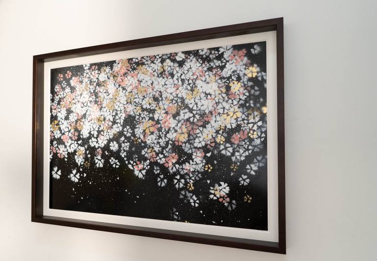 Original Abstract Floral Painting by Tomoya Nakano