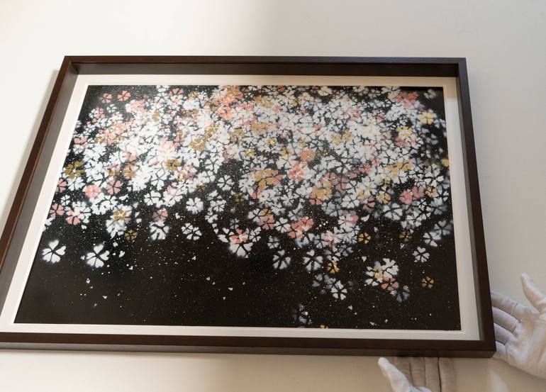Original Abstract Floral Painting by Tomoya Nakano