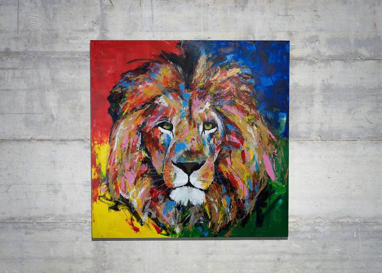 Original Abstract Animal Painting by Tomoya Nakano