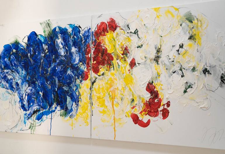 Original Abstract Floral Painting by Tomoya Nakano