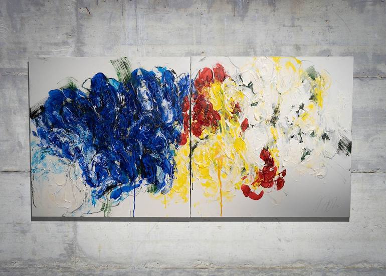 Original Abstract Floral Painting by Tomoya Nakano