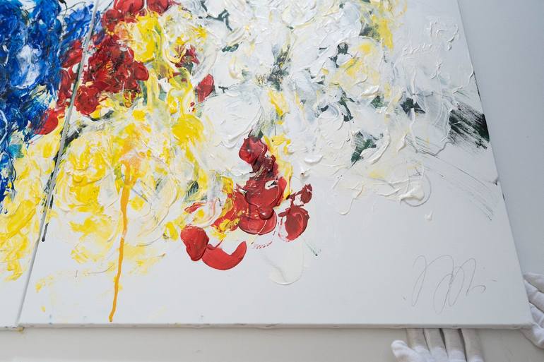 Original Abstract Floral Painting by Tomoya Nakano