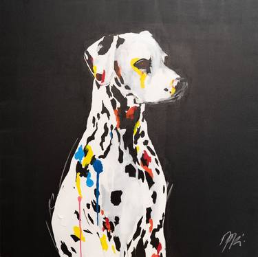 Original Figurative Dogs Paintings by Tomoya Nakano