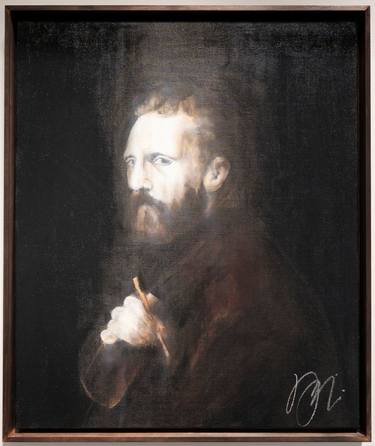 Original Abstract Men Painting by Tomoya Nakano