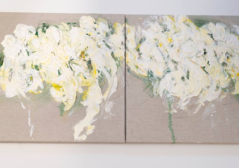 Original Abstract Floral Painting by Tomoya Nakano