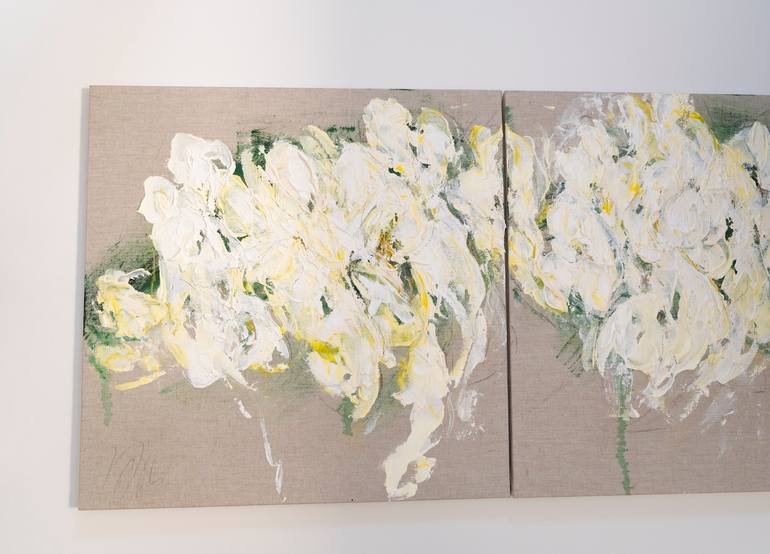 Original Abstract Floral Painting by Tomoya Nakano