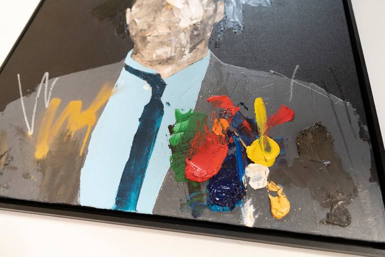 Original Abstract People Painting by Tomoya Nakano
