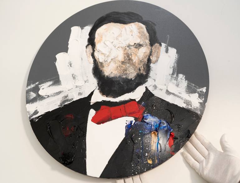 Original Abstract Men Painting by Tomoya Nakano