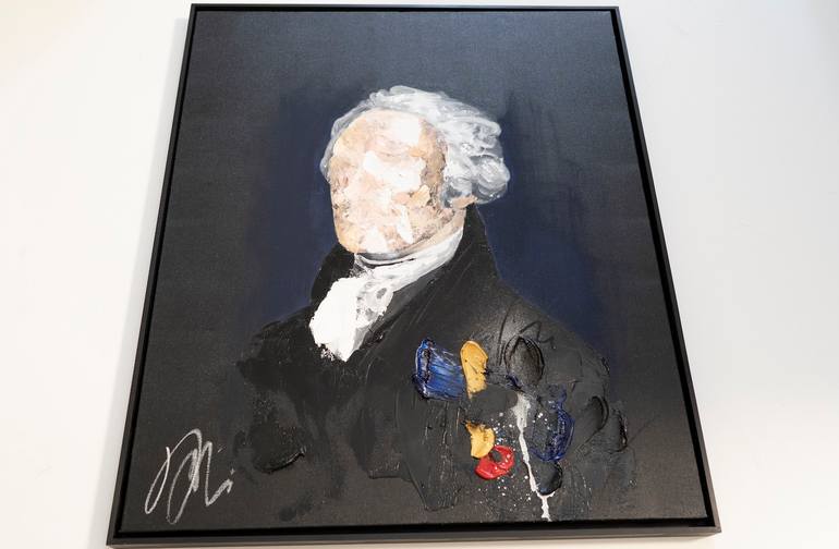 Original Abstract Men Painting by Tomoya Nakano