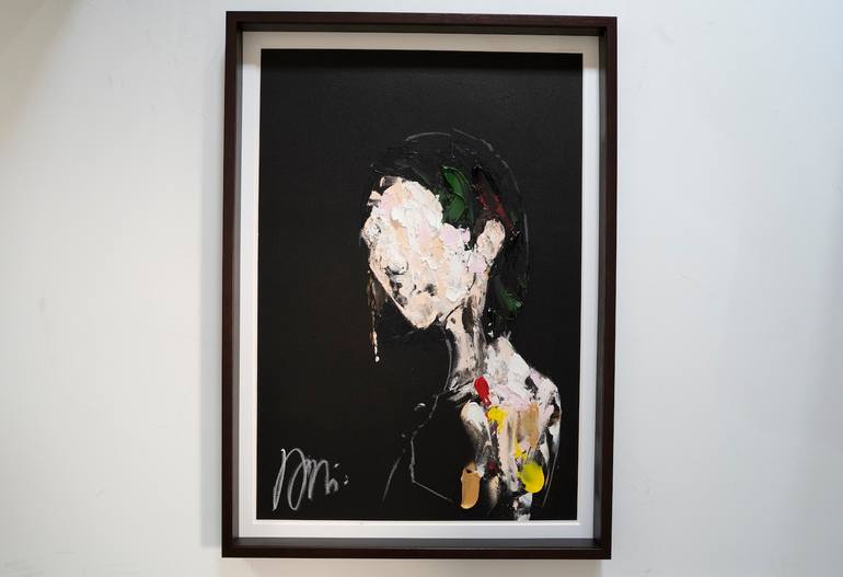 Original Abstract People Painting by Tomoya Nakano