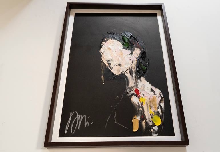 Original Abstract People Painting by Tomoya Nakano