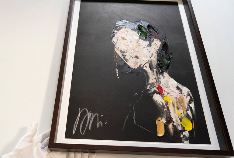 Original Abstract People Painting by Tomoya Nakano