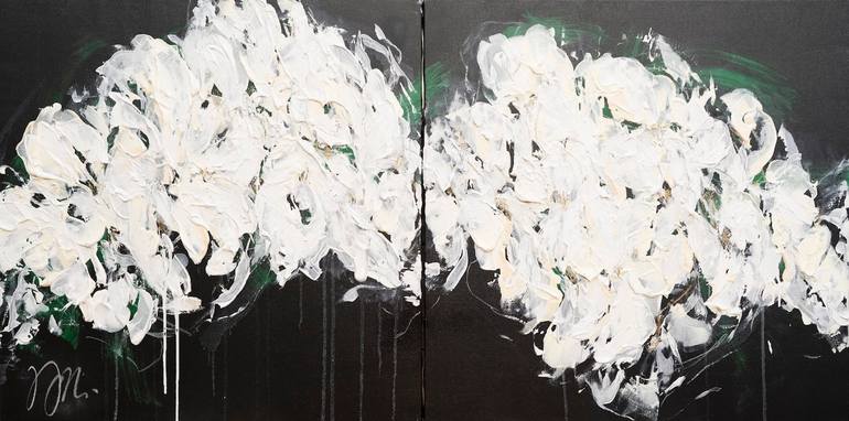 Original Abstract Floral Paintings by Tomoya Nakano